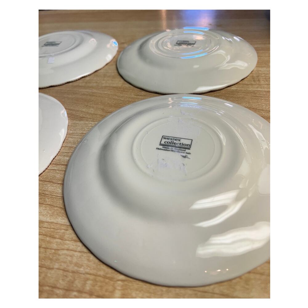 Vintage Royal Wessex Collection 7" England Pink Rosa Plates (Lot of 4) - Picture 5 of 7